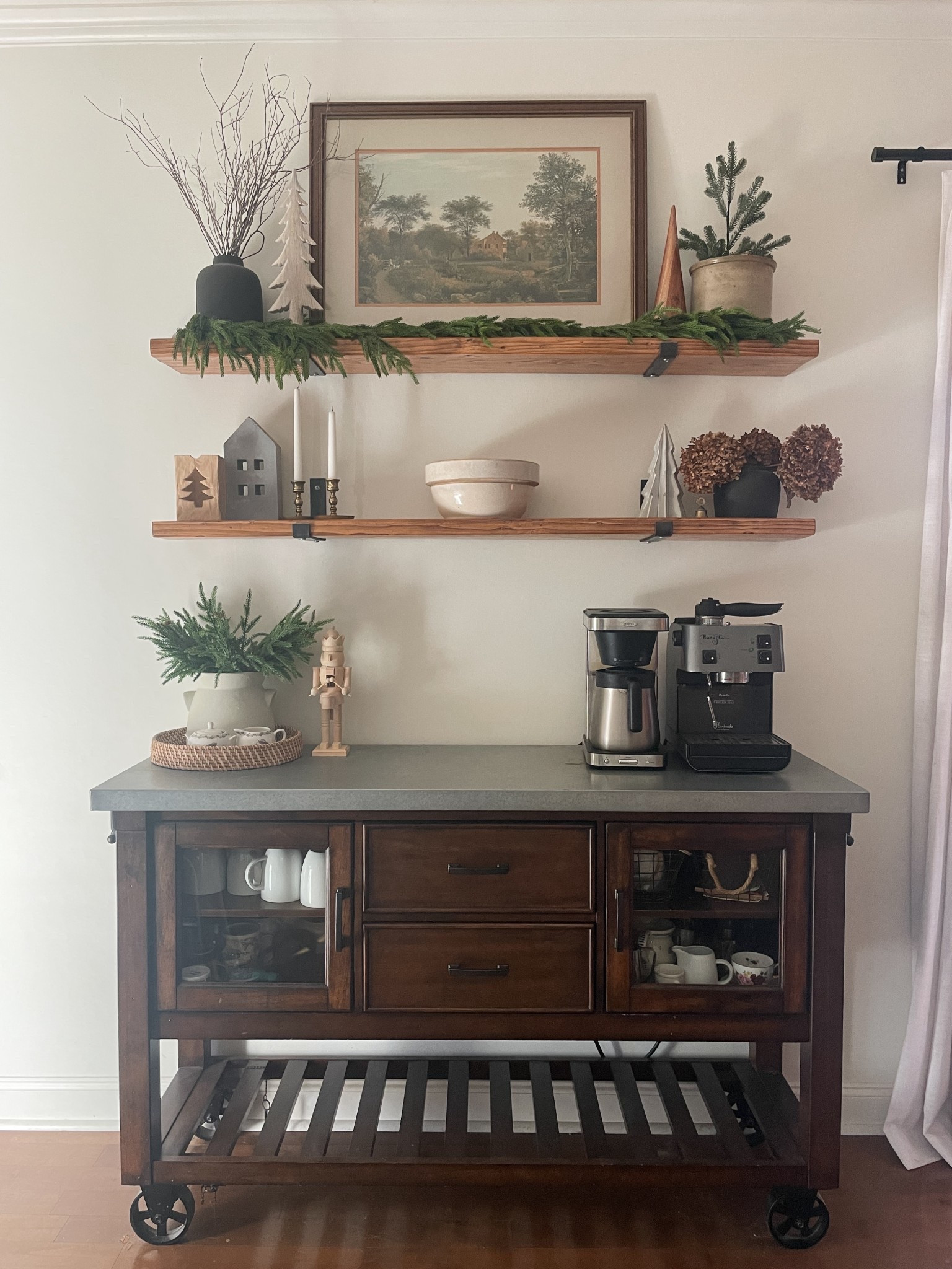 Coffee bar styling simple and affordable.  

#LTKHome #LTKSeasonal #LTKHoliday