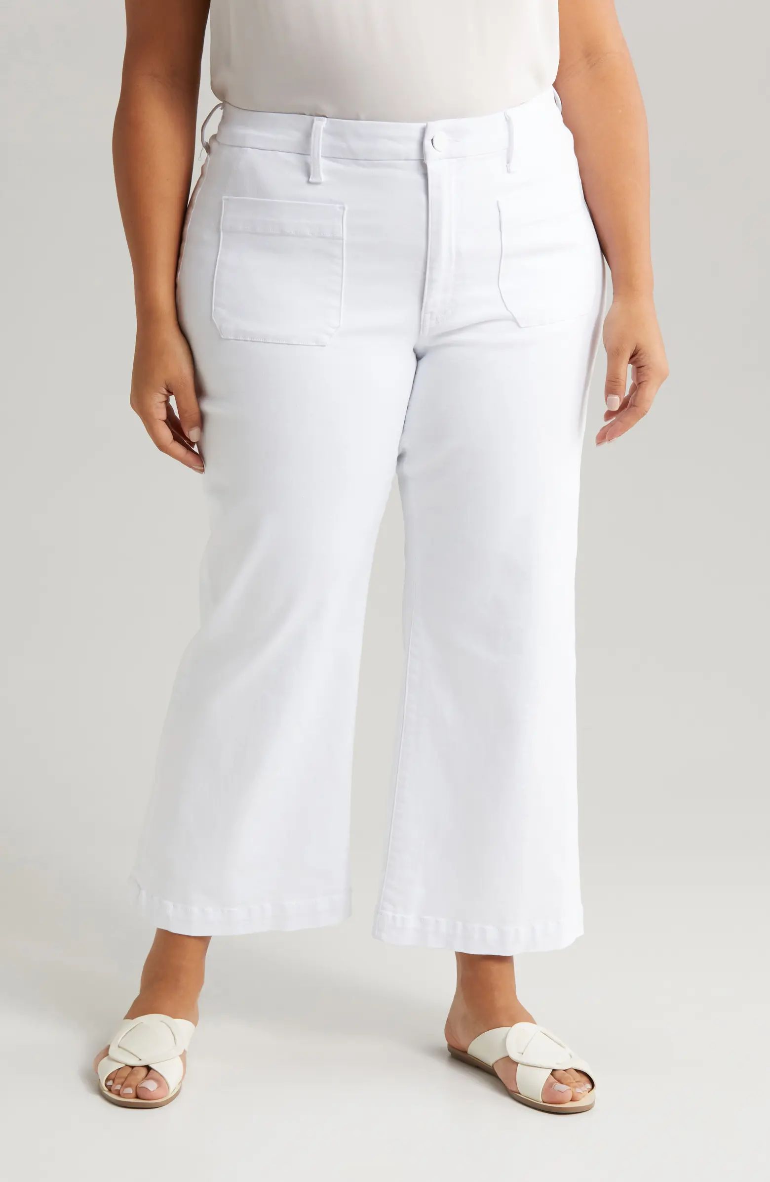 KUT from the Kloth Meg Patch Pocket High Waist Ankle Wide Leg Jeans | Nordstrom | Nordstrom