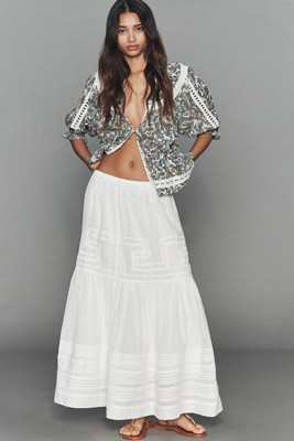 THE GREAT. The Victorian Cotton Maxi Skirt | Anthropologie (US)