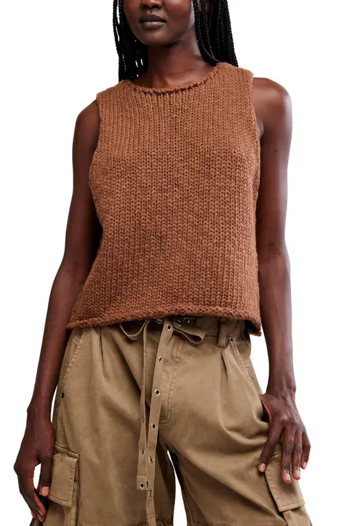 Free People Opal Sweater Tank in Emperador at Nordstrom, Size Large | Nordstrom