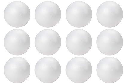 Foam Balls - 12-Pack 4in Foam Balls for Crafts, Smooth Round Polystyrene White Foam Balls, Craft ... | Amazon (US)