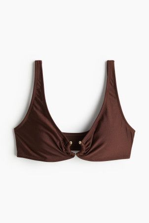 High Waist Cheeky Bikini Bottoms - Dark brown - Ladies | H&M US | H&M (US + CA)