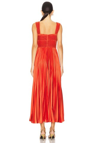Gisella Midi Dress in Burnt Terracotta | Revolve Clothing (Global)