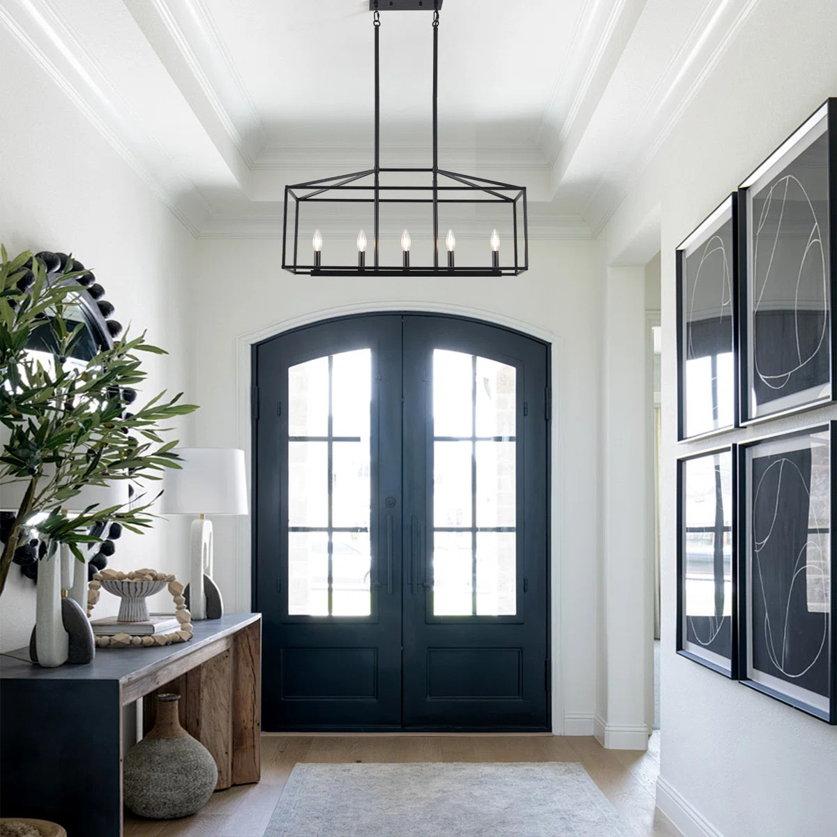 Entrekin Dimmable Kitchen Island Square / Rectangle Chandelier | Wayfair North America