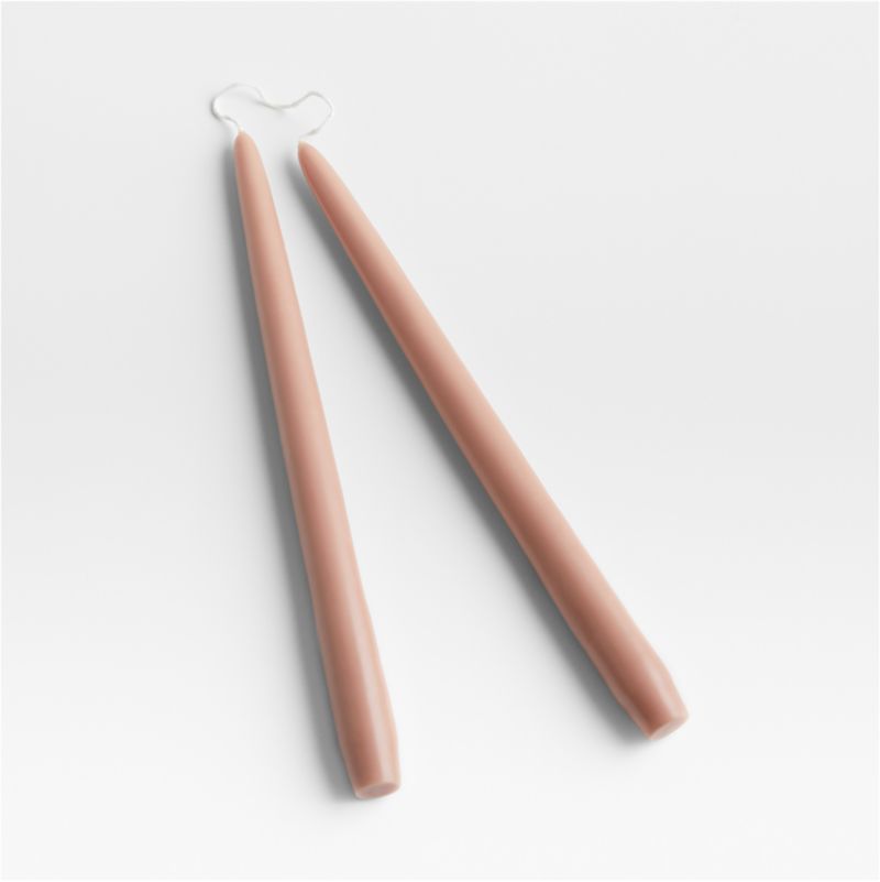 Dipped Dusty Rose Taper Candles, Set of 2 + Reviews | Crate & Barrel | Crate & Barrel