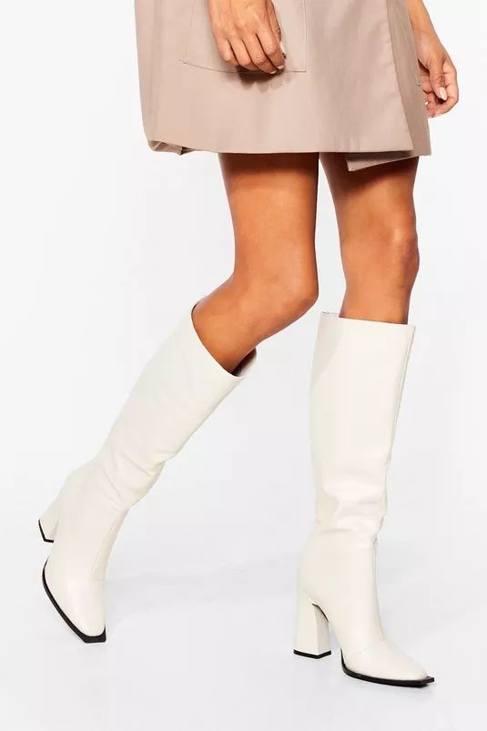 Sleek Heeled Knee High Boots | Nasty Gal (US)