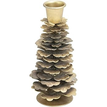 Amazon.com: Metal Pinecone Taper Holder, Antique Brass Finish : Home & Kitchen | Amazon (US)