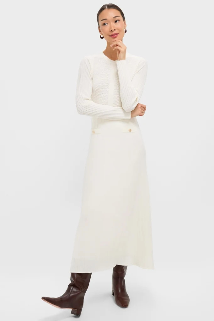 Ivory Knit Long Sleeve Gemma Dress | Tuckernuck (US)