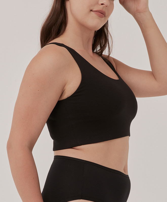 Women’s Clearance Everyday Double Scoop Longline Bra made with Organic Cotton | Pact | Pact Apparel