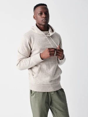 Cashmere Wool Marled Hoodie | Faherty