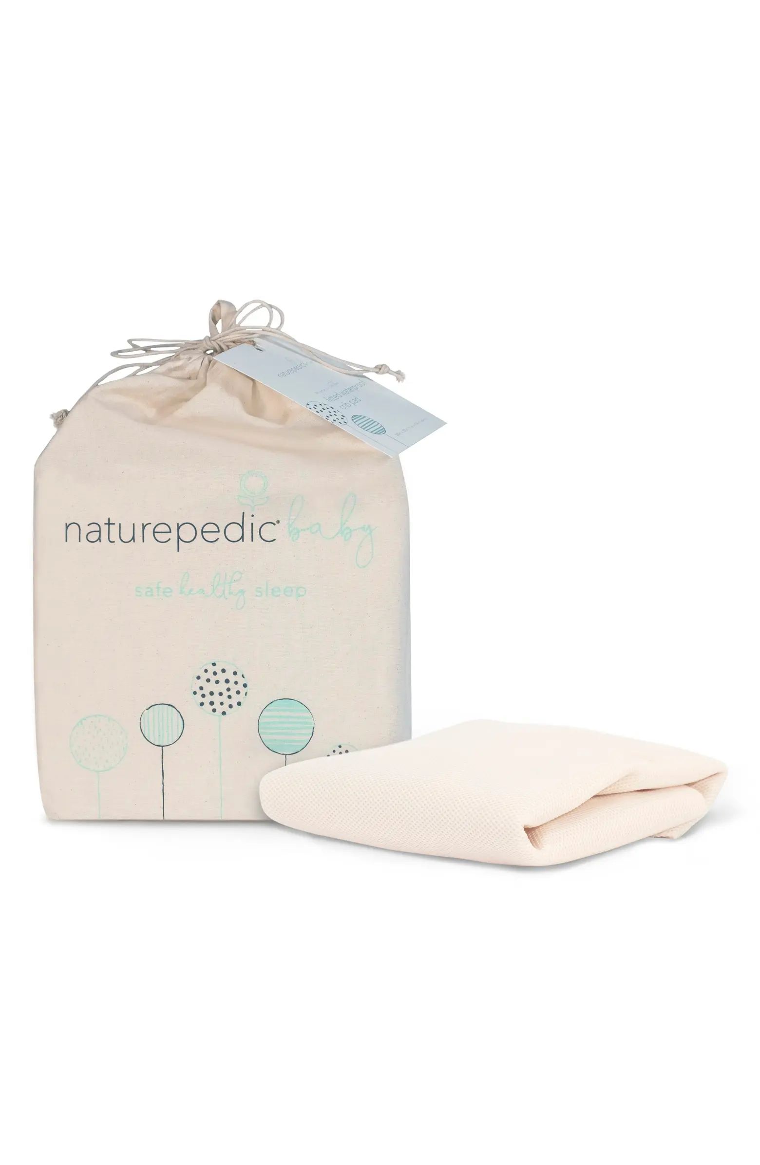 Naturepedic Organic Cotton Breathable Waterproof Fitted Crib Protector Pad | Nordstrom | Nordstrom