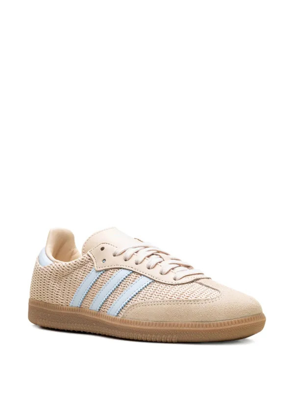 Adidas Samba OG Core Black/Sand Strata/Sky Tint Sneakers | Nude | FARFETCH AT | Farfetch Global