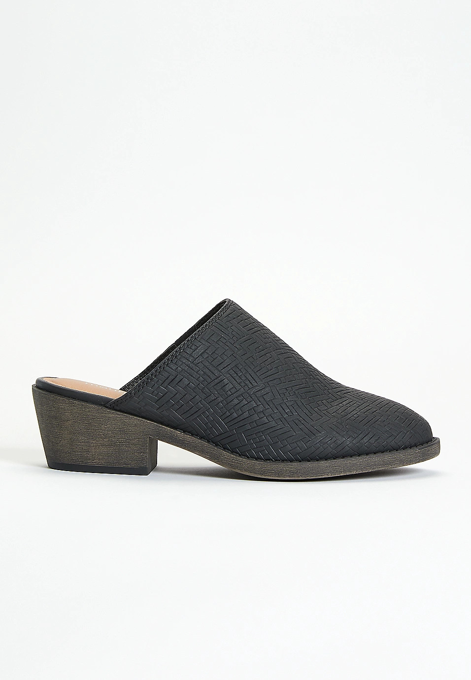 Dylan Black Textured Mule | Maurices