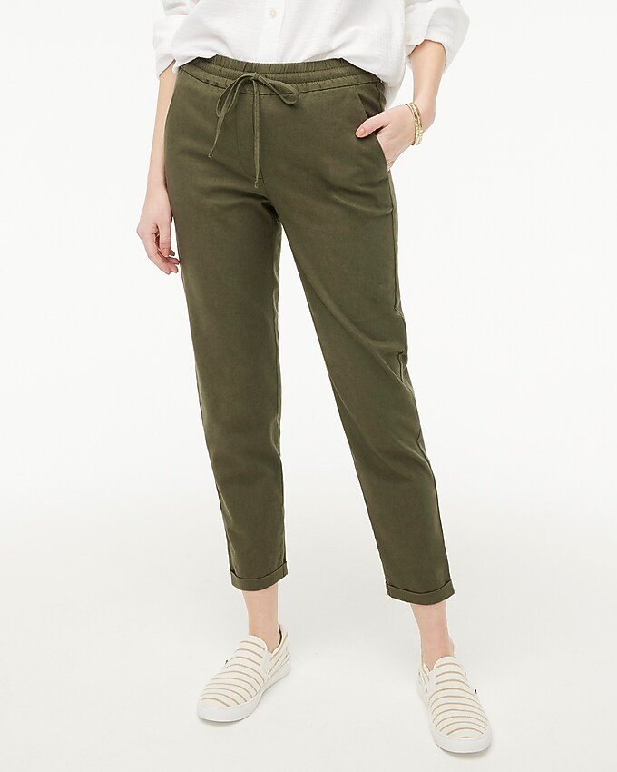 Linen-cotton drawstring pant | J.Crew Factory