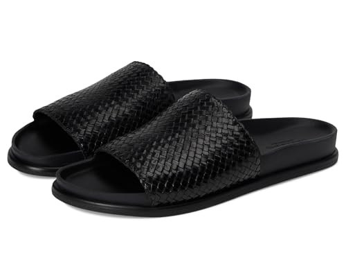 Vagabond Shoemakers Women's Effie Leather Woven Sandals Slide, Black, 9 | Amazon (US)