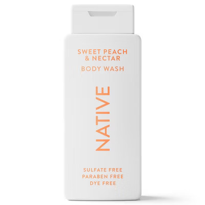 Native Body Wash for Women & Men - Sweet Peach & Nectar - Sulfate Free - 18 fl oz: Moisturizing, Nourishing Liquid | Target