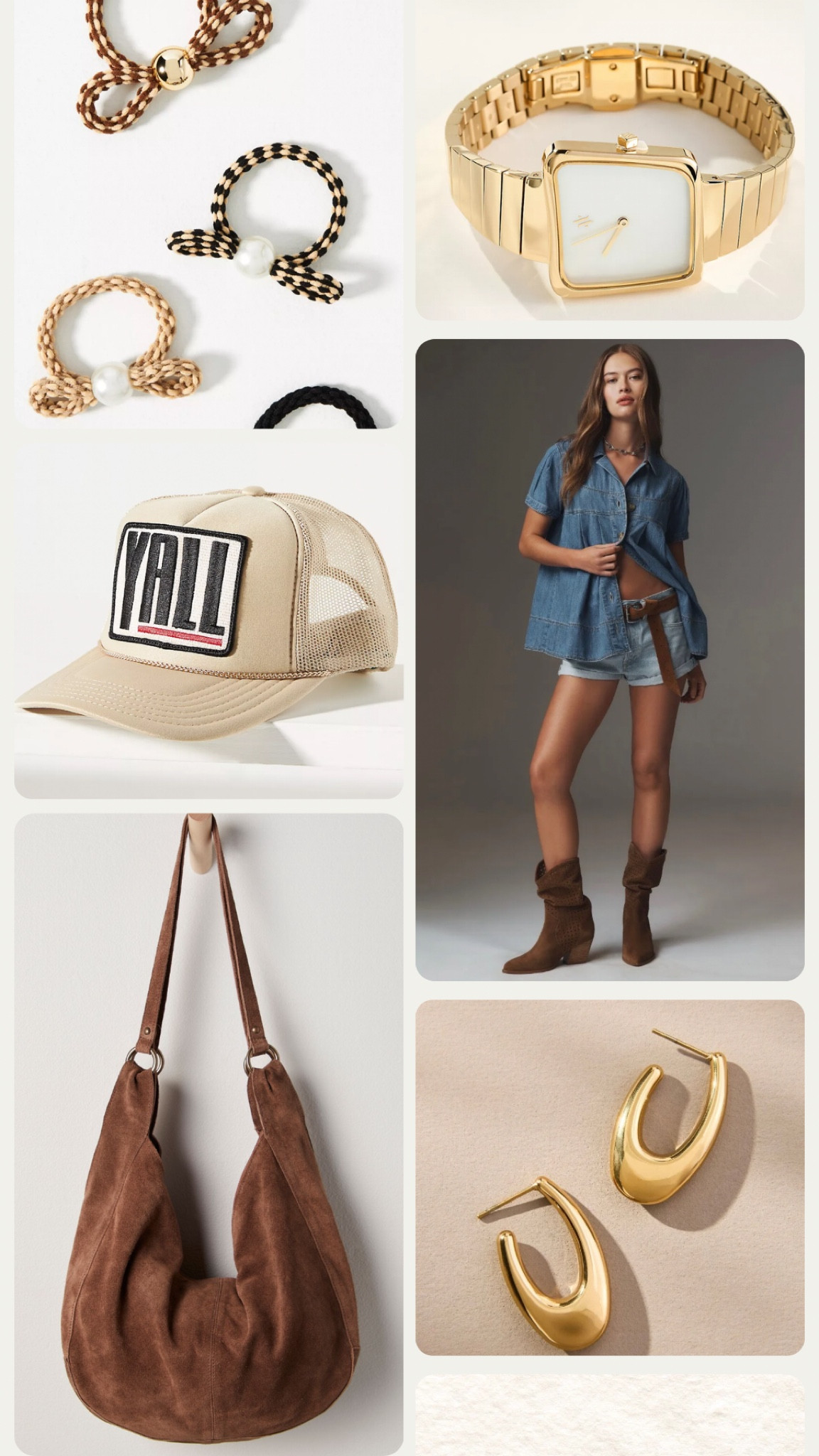 🤎 Denim & Suede 🤎 

Country Chic, denim shirt, 
Trucker hat, leather purse, gold jewelry 

#LTKStyleTip #LTKFindsUnder100