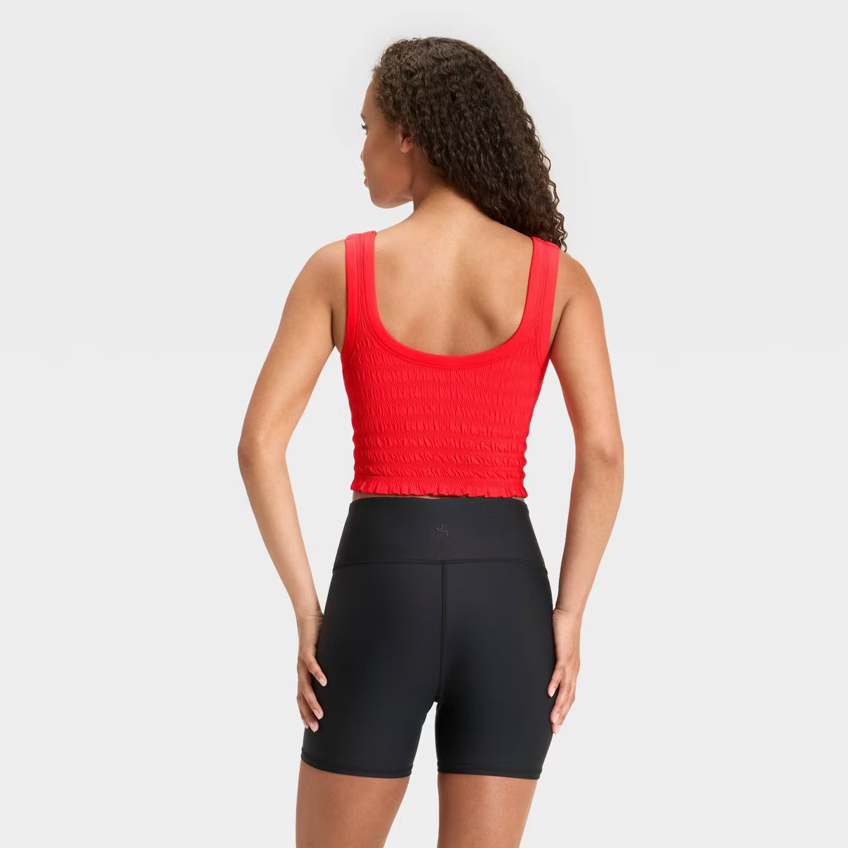 Women's Smocked Support Cropped Tank Top - JoyLab™ | Target