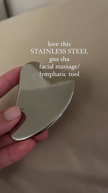 stainless steel gua sha facial lymphatic massager tool

#LTKVideo #LTKover40 #LTKbeauty