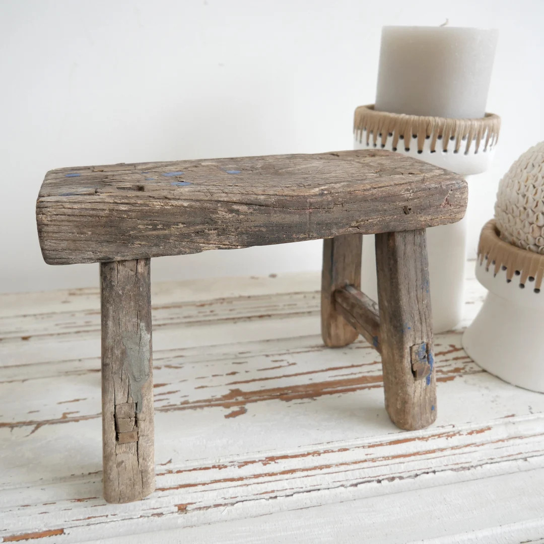 xs hocker aus Holz, handgemacht, Indien, rustikal, boho, Küche, Badezimmer, Display, ländlich, ... | Etsy (DACH)