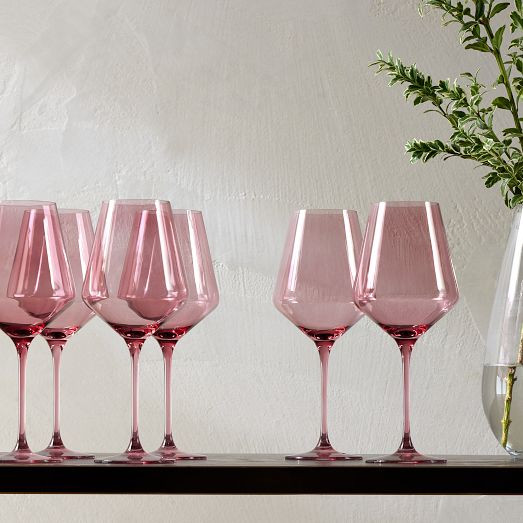 Estelle Colored Glass Stemmed Wine Glass (Set of 6) | West Elm (US)