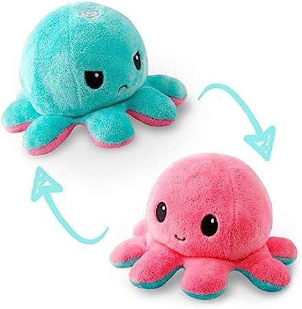 TeeTurtle | The Original Reversible Octopus Plushie | Patented Design | Light Pink and Light Blue... | Amazon (US)