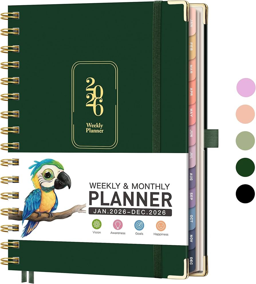 RETTACY 2026 Planner, Weekly and Monthly, Medium Size (5.7" x 8.3"), Jan - Dec 2026, Agenda, Cale... | Amazon (US)