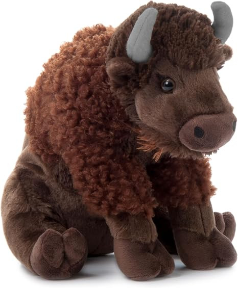 The Petting Zoo Bison Stuffed Animal, Gifts for Kids, Wild Onez Zoo Animals, Sitting Bison Plush ... | Amazon (US)