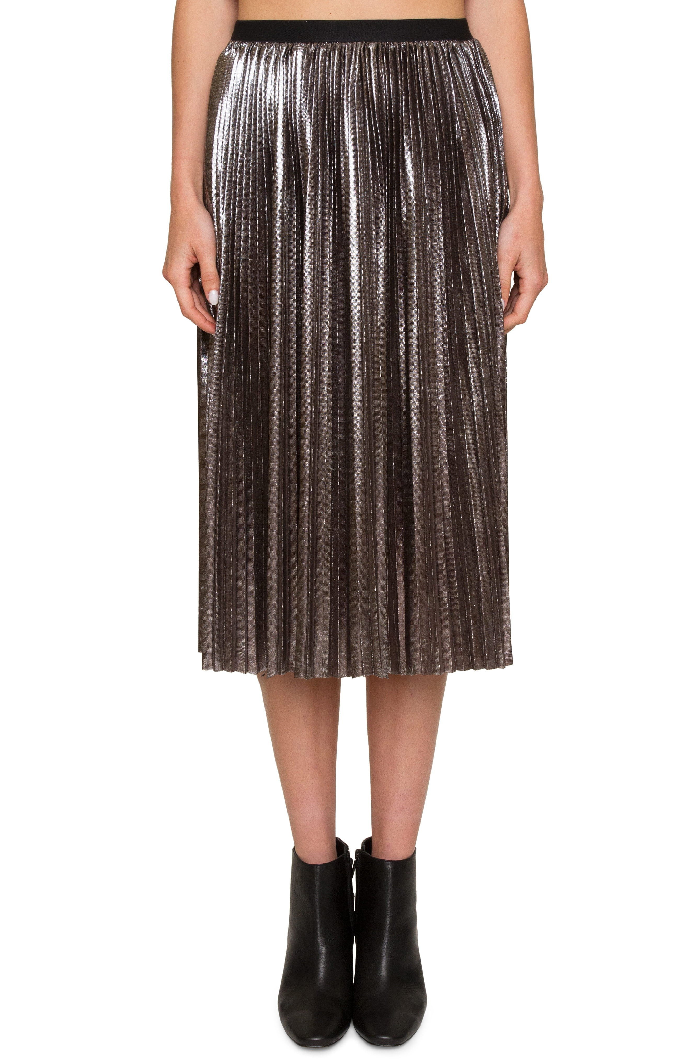 Pleated Metallic Skirt | Nordstrom