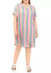 Plus Size Round Hem Dress | Belk