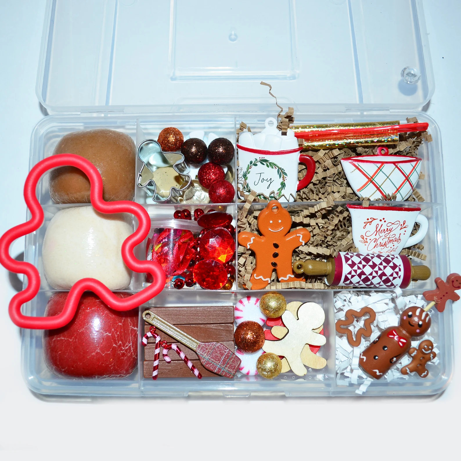 Gingerbread Man Playdough Kit, Sensory Bin, Montessori, Busy Box, Sensory Kit, Sensory toy, Play ... | Etsy (US)