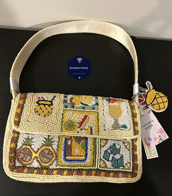 New Release Handcrafted in India Tropical Drink Beaded Shoulder Bag Viral TikTok | eBay | eBay US