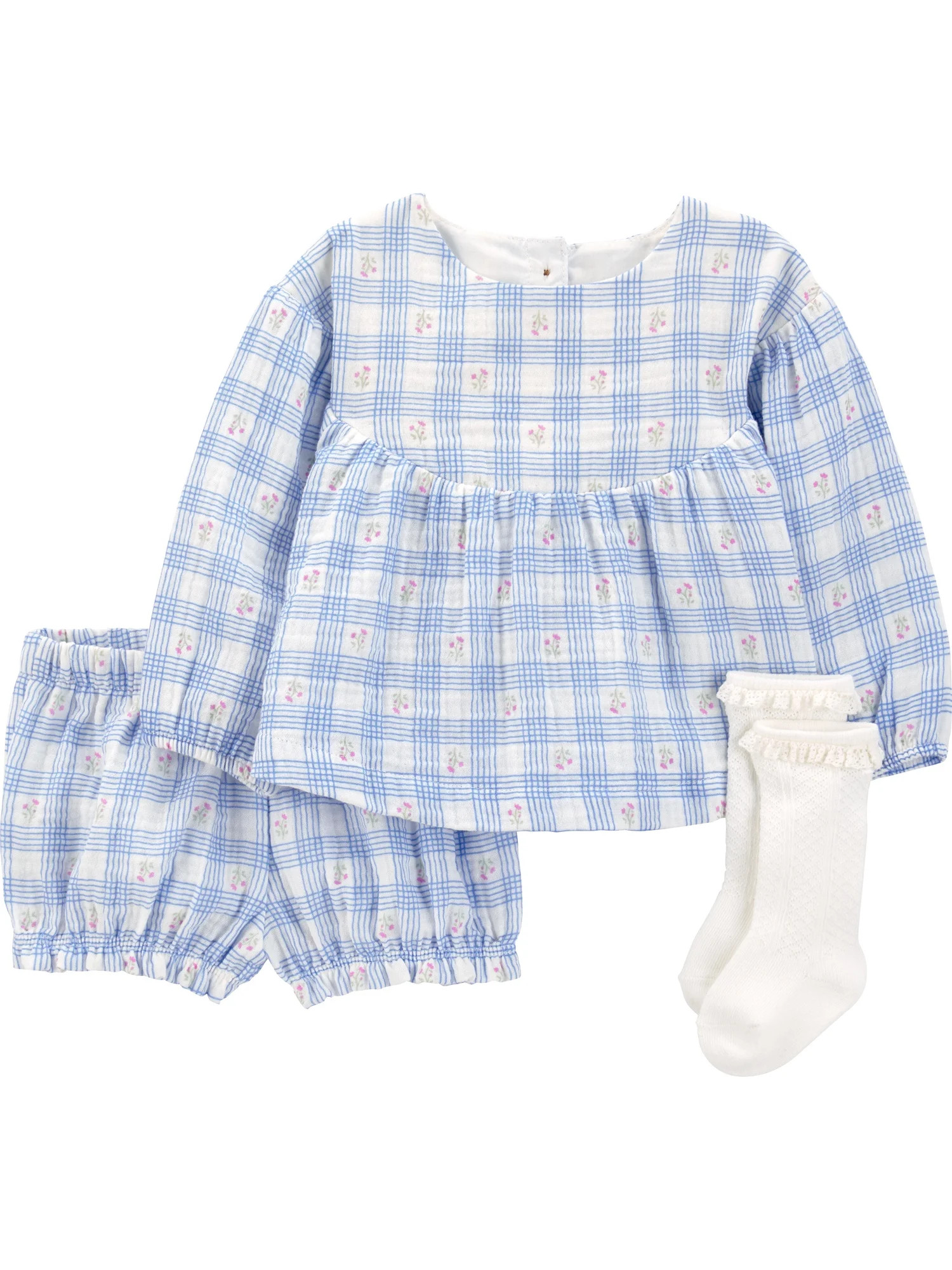 Carter's Child of Mine Baby Girl Outfit Set, 3-Piece, Sizes 0/3-24 Months | Walmart (US)
