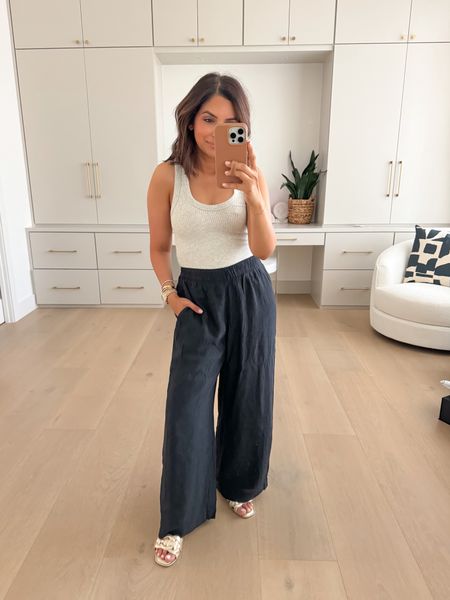 I love these ribbed tanks & my pull on pants are so comfy and lightweight for summer! Code AFNASREEN stacks on sale today for an extra 15% off 

#LTKstyletip #LTKsalealert