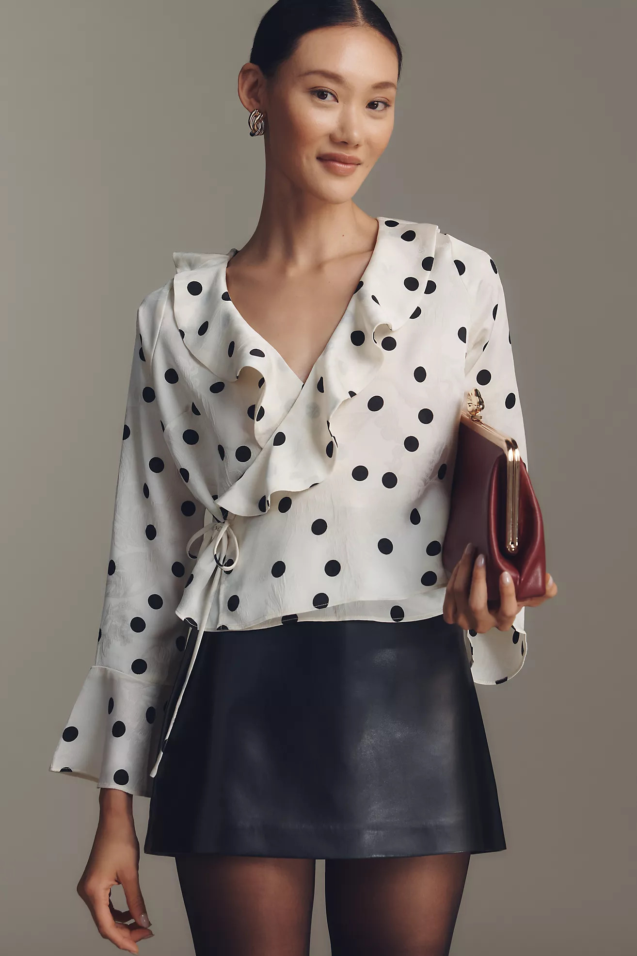 Lisa Says Gah Ricki Long-Sleeve Wrap Top | Anthropologie (US)