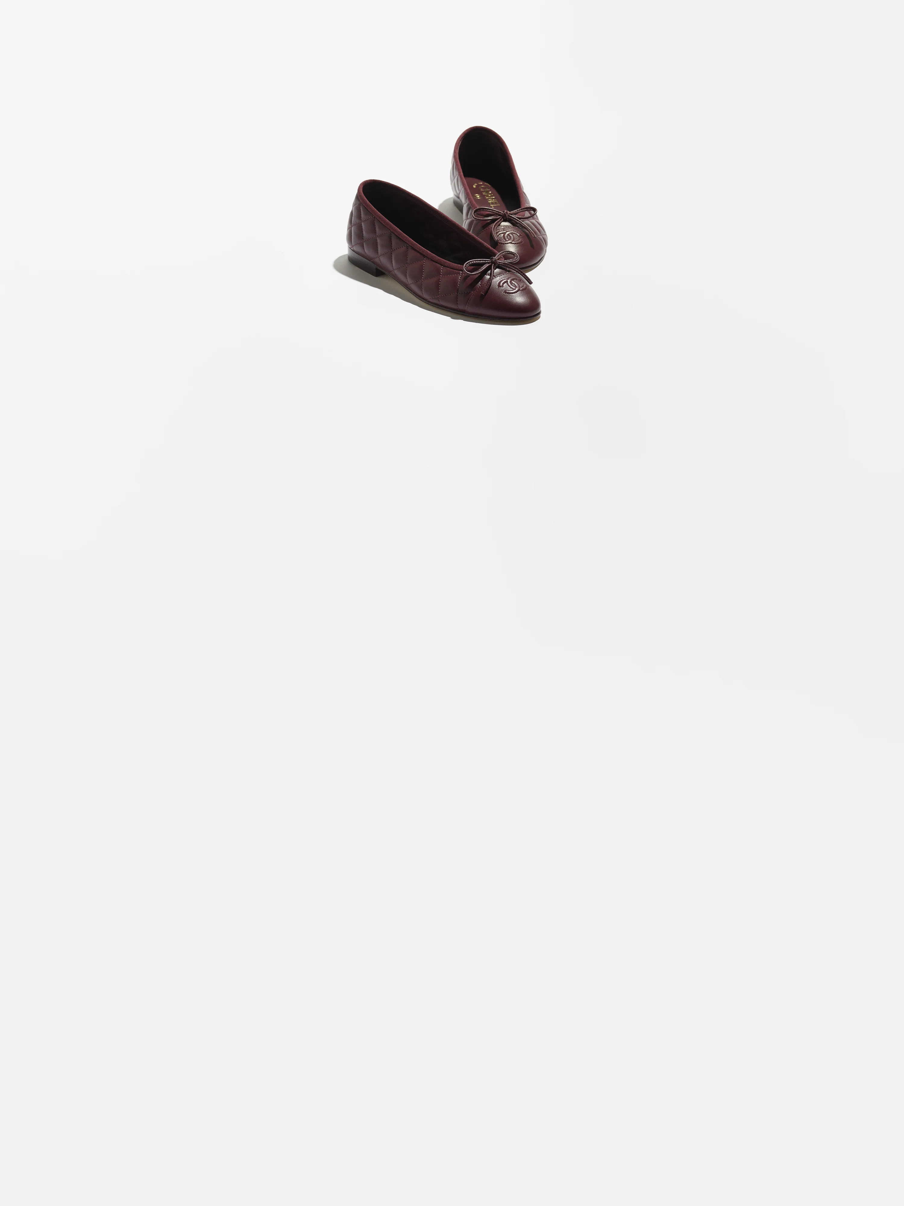 Ballet flats - Lambskin, dark burgundy — Fashion | CHANEL | Chanel, Inc. (US)