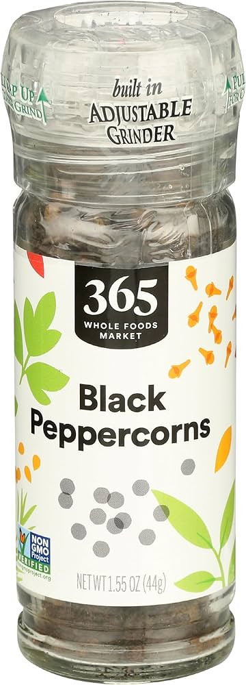 365 by Whole Foods Market, Black Peppercorn Grinder, 1.55 Ounce | Amazon (US)