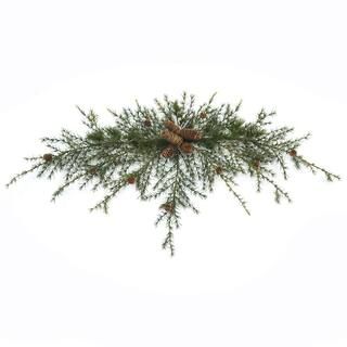 SULLIVANS 42 in. Green Horizontal Pine Unlit Artificial Christmas Swag-SW106 - The Home Depot | The Home Depot