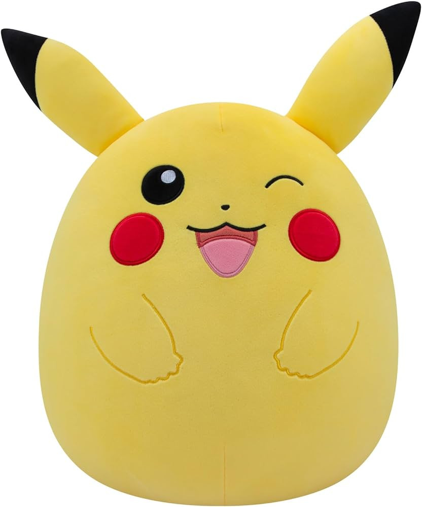 Squishmallows Pokemon 14-Inch Pikachu Plush - Add Pikachu to Your Squad, Ultrasoft Stuffed Animal... | Amazon (US)