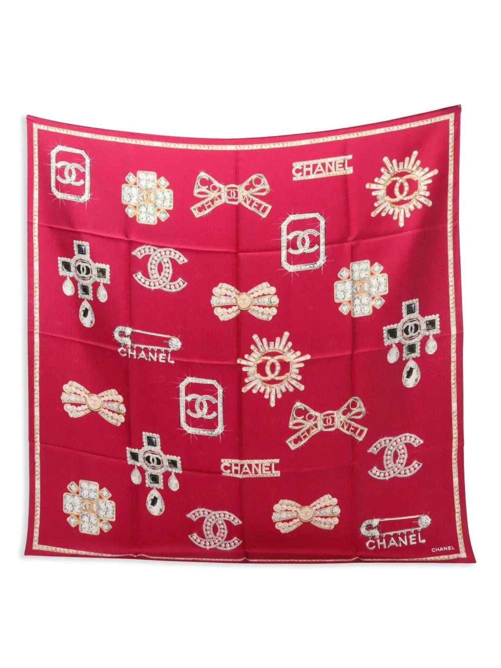 CHANEL Pre-Owned 1986-1988 CC scarf - Pink | Farfetch Global