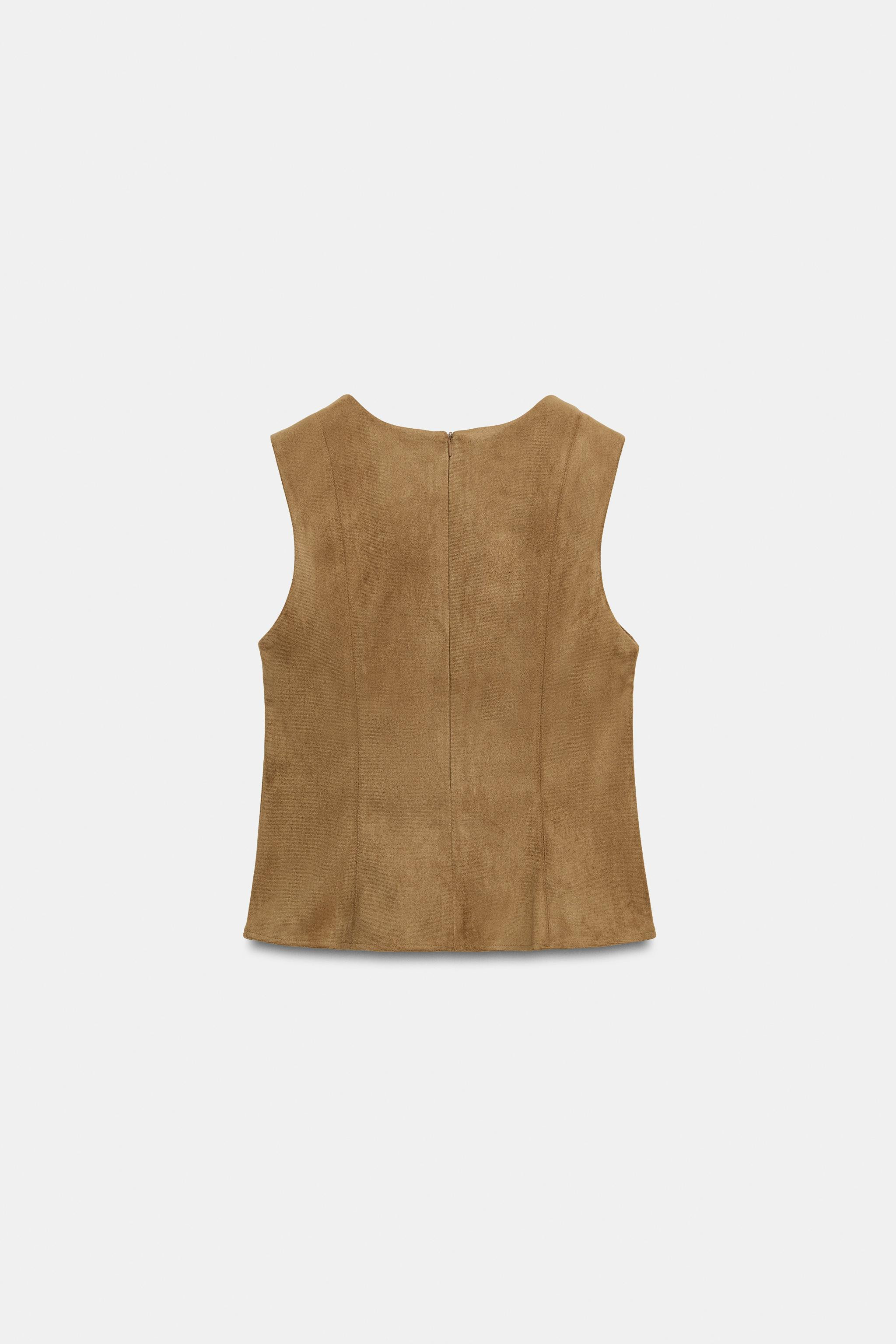 FAUX SUEDE TOP | Zara UK