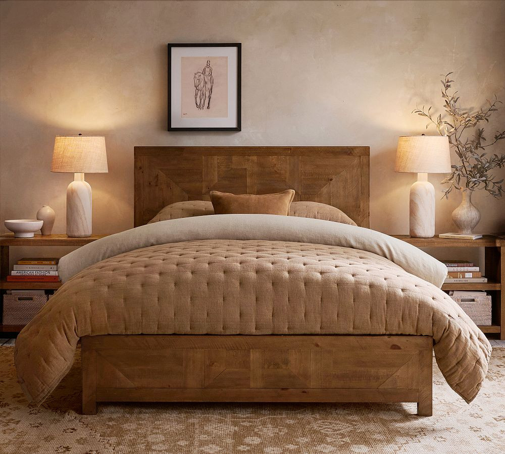 Reclaimed Parquet Bed | Pottery Barn (US)