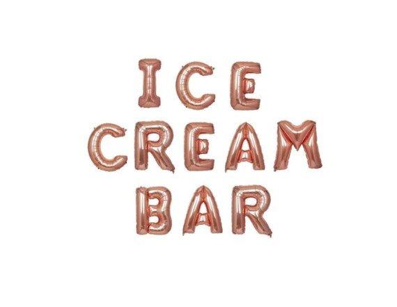 Ice Cream Bar, Sweets Table Sign, Dessert Bar Sign, Sweets and Treats, Balloon Banner | Etsy (US)
