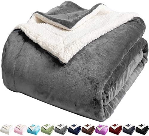 LBRO2M Sherpa Fleece Bed Blanket Queen Size Super Soft Fuzzy Plush Warm Cozy Fluffy Microfiber Co... | Amazon (US)