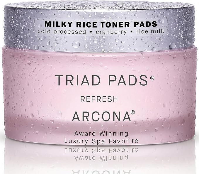 ARCONA Cranberry Triad Milky Toner Pads – Vegan Milky Toner for Face | Brightening & Hydrating ... | Amazon (US)