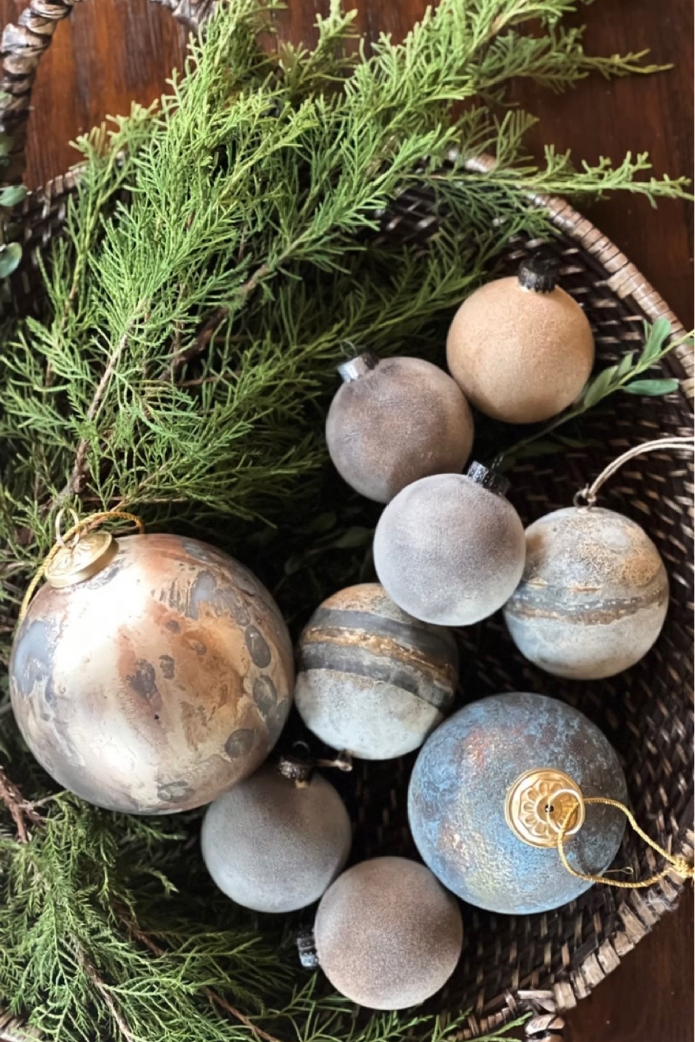 DIY Velvet Ornaments just like the Target x Studio McGee Velvet ornaments that have sold out!

You can find a tutorial saved in my highlights @the.handwrittenhome or the full blog post on my blog.

Christmas tree accessories, christmas tree decor, christmas ornaments, velvet ornaments, flocked ornaments, holiday decor, diy decor


#LTKHoliday #LTKSeasonal #LTKhome