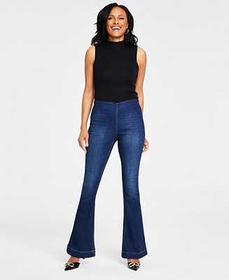 I.N.C. International Concepts Women's High Rise Pull-On Flare Jeans, Created for Macy's - Macy's | Macy's