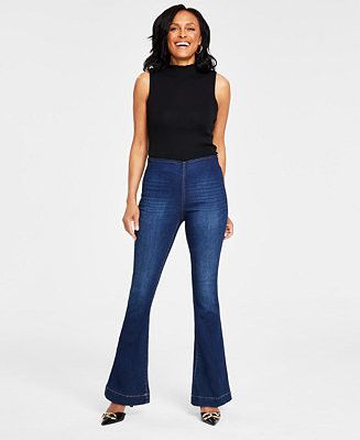 I.N.C. International Concepts Women's High Rise Pull-On Flare Jeans, Created for Macy's - Macy's | Macy's
