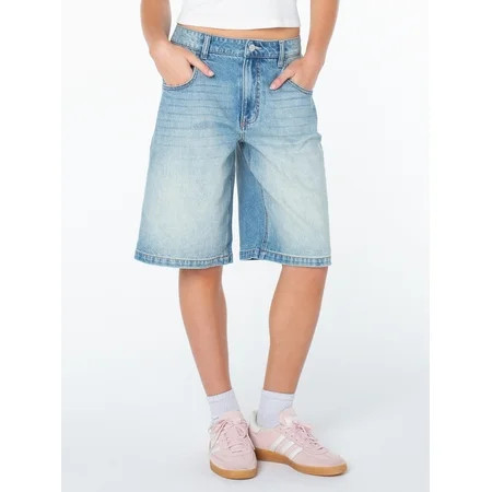 Celebrity Pink Women's and Women's Plus Relaxed Denim Jorts, Sizes XS-XXXL | Walmart (US)