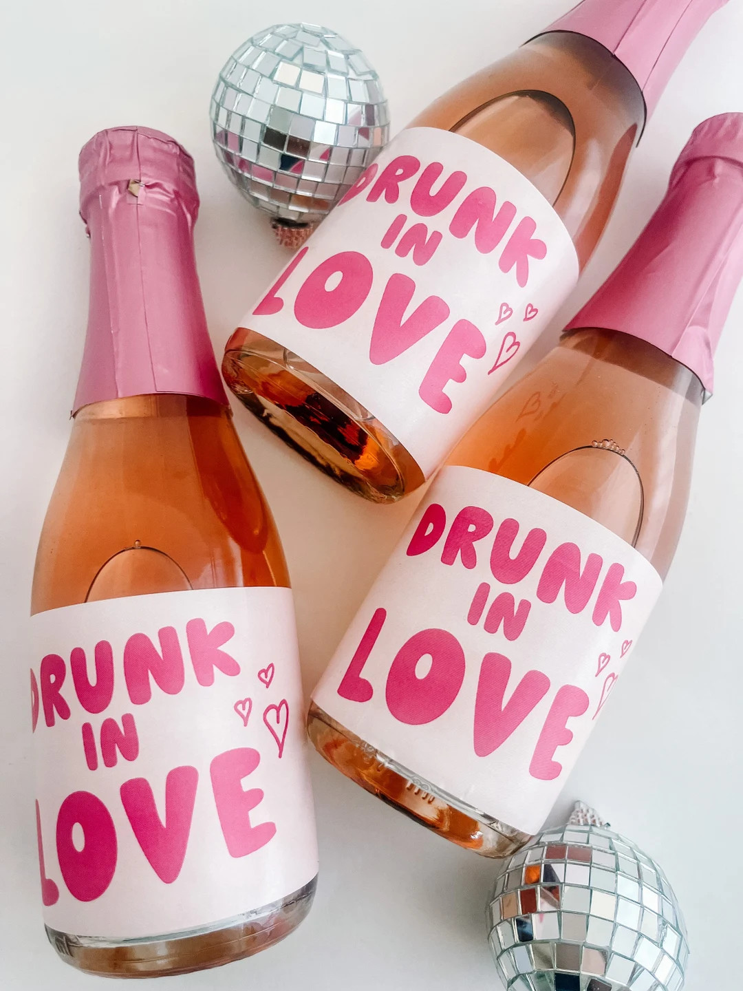 Drunk in Love Mini or Full Size Champagne or Wine Bottle Label Waterproof Bachelorette Party Hipp... | Etsy (US)